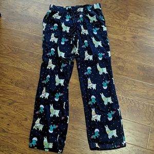 llama cactus pajama pants